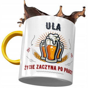 Kubek Żółty dla Uli Urszuli Przyjaciółki Żony
