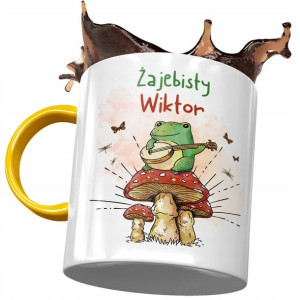 Kubek Żółty Dla Wiktora Kolegi Męża na Prezent