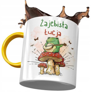 Kubek Żółty Dla Łucji Przyjaciółki Na Prezent
