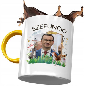 Kubek Żółty Mateusz Morawiecki Premier Na Prezent