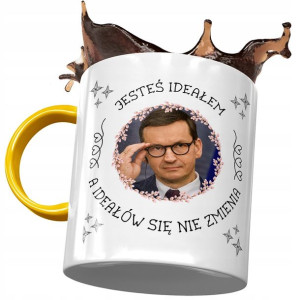 Kubek Żółty Mateusz Morawiecki Premier Na Prezent