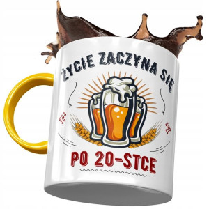 Kubek Żółty na Urodziny 20 20ste 20-ste na Prezent