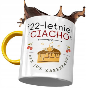 Kubek Żółty na Urodziny 22 22gie 22-gie na Prezent