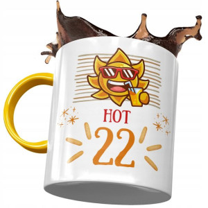 Kubek Żółty na Urodziny 22 22gie 22-gie na Prezent