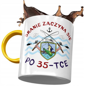 Kubek Żółty na Urodziny 35 35te 35-te na Prezent