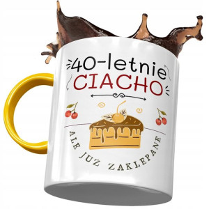 Kubek Żółty na Urodziny 40 40ste 40-ste na Prezent
