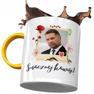 Kubek Żółty Przemysław Czarnek PIS Na Prezent