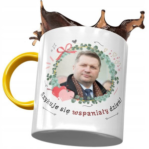 Kubek Żółty Przemysław Czarnek PIS Na Prezent