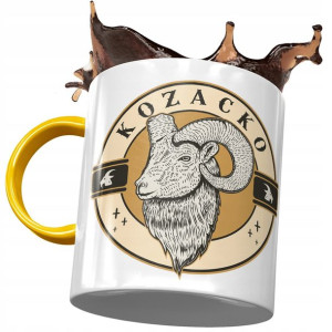 Kubek Żółty Śmieszny Kozacko Prezent