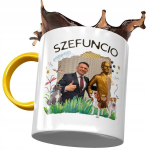 Kubek Żółty Sławomir Mentzen XD Na Prezent