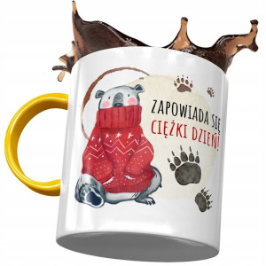 Kubek Żółty z Misiem Miś Słodki na Prezent