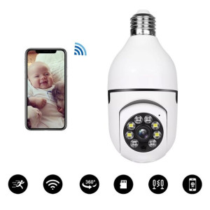 Kamera Obrotowa Ukryta W Żarówce Noc Na Żywo Wifi
