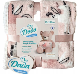 Dwustronny kocyk dziecięcy DADA JEDNOROŻEC 75x100
