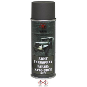 Lakier Wojskowy W Spray Zielony Nato Matowy 400 Ml