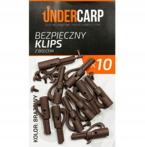 UNDERCARP Bezpieczny Klips Brązowy Z Bolcem