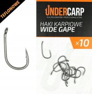 UNDERCARP Teflonowe haki karpiowe WIDE GAPE r.2