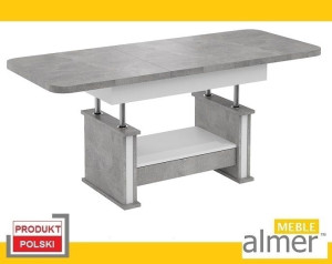 Ławostół Stół Ława L15 + Szuflada Rozkładany do 200cm jasny atelier biały