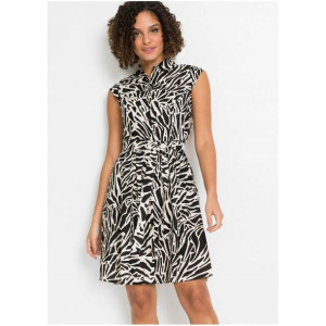 Bonprix Sukienka Szmizjerka Mini Guziki Wiązanie Kołnierzyk 44-46 930043