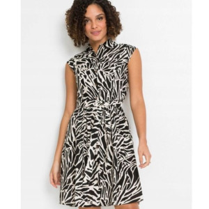 Bonprix Sukienka Szmizjerka Mini Guziki Wiązanie Kołnierzyk 50-52 930043