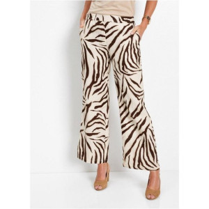 Bonprix Szerokie Spodnie Palazzo Ze Zwierzęcym Wzorem Zebra 50-52 921818