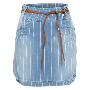 Bonprix Niebieska Jeansowa Spódnica Mini W Paski Prążki 40-42 938580