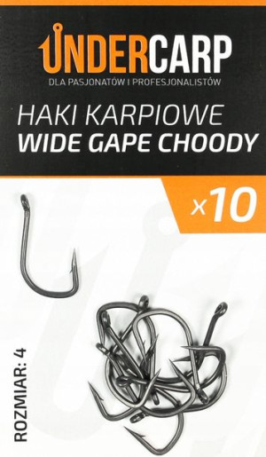 UNDERCARP Teflonowe haki karpiowe WIDE CHODDY r. 4