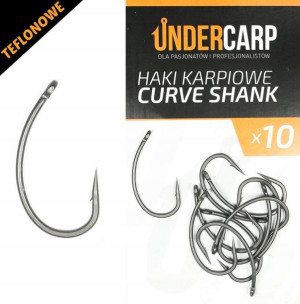 UNDERCARP Teflonowe haki karpiowe CURVE SHANK r.2