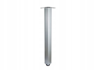 Kwadratowa noga do stołu, H710 CHROM MAT