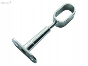 Uchwyt do rury owalnej 30x15 przelot.chrom G2