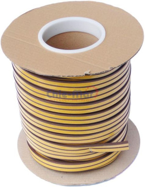 Uszczelka PROFIL "D" 9x7,4mm 100M CZARNA