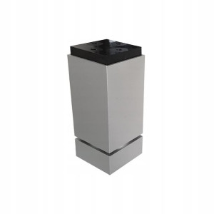 Nóżka meblowa NMK100, H-100mm, Aluminium mat