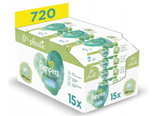 Chusteczki Pampers Harmonie Aqua 99% Wody 15x48 = 720 Szt