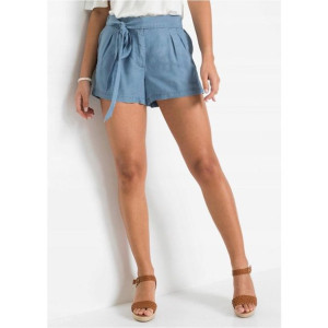 Bonprix Jeansowe Spodenki Szorty Z Wiązanym Paskiem Ściągacz 50-52 921101
