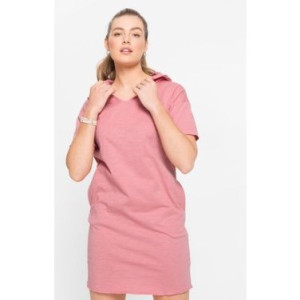 Bonprix Różowa Luźna Krótka Sukienka Z Kapturem Oversize Mini 40-42 927688
