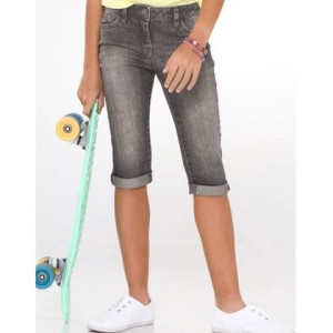 Bonprix Jeansowe Elastyczne Spodnie Rybaczki Ze Stretchem 128-134 935042