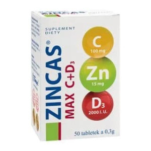 Zincas Max C + D3, tabletki, 50 szt.