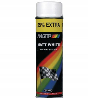 Lakier akrylowy Rally, biały matowy 500 ml