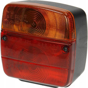 Lampa tylna kwadratowa, prawa 12/24V 105x100x52 mm