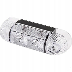Lampa obrysowa LED, prostokątna, 12/24V biała