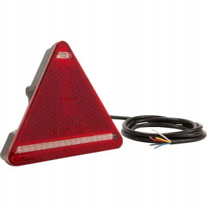 Lampa tylna zespolona LED, lewa, trójkątna, 12/24V