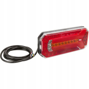 Lampa tylna zespolona LED, prostokątna, 12/24V