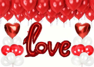 Zestaw Balonów Na Walentynki Love Czerwony