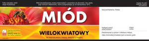 Paczka etykiet z kontretykietą na miód wielokwiatowy (100szt) - wzór E1202
