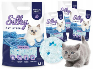 SILKY Żwirek silikonowy dla kota 4x3,8L