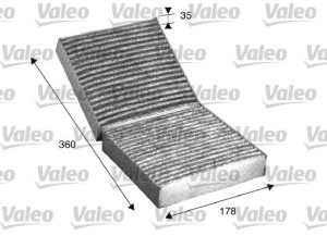 Filtr kabinowy z węglem aktywnym VALEO 715508 CUK3621