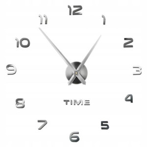 Zegar Ścienny Naklejany 3d Duży 12 Cyfr Time