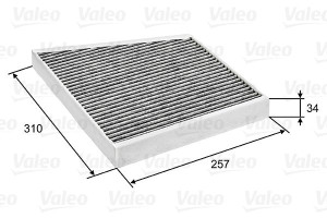 Filtr kabinowy z węglem aktywnym VALEO 698741 CUK3172