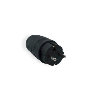Wtyczka z uziemieniem IP44 czarny WT-30G