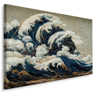 Obraz Canvas Do Salonu OCEAN Morze Styl Japoński 3D Krajobraz 70cm x 50cm