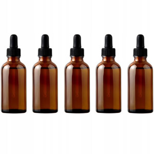 Zestaw Butelek Szklanych 100ml Zakraplacz Pipetka